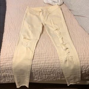 Off white ripped jeans